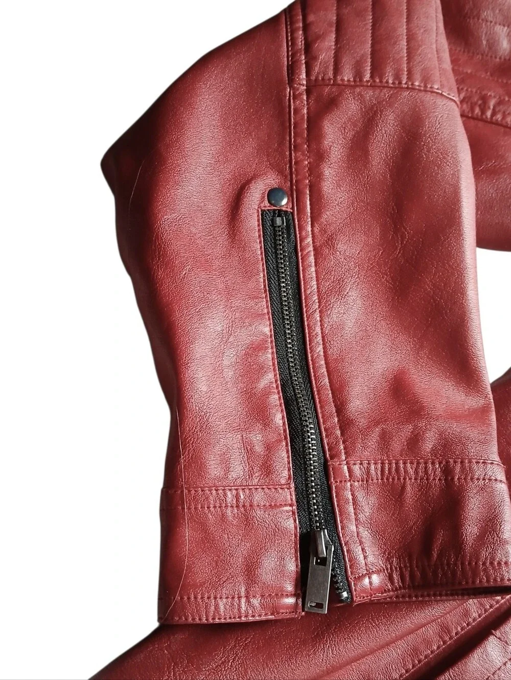 MatPat Authorized Label Signature Red Faux Leather Jacket GAME THEORY Size XL
